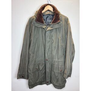 Field Master Men's Size Medium Green Jacket Snap Up Chore Coat